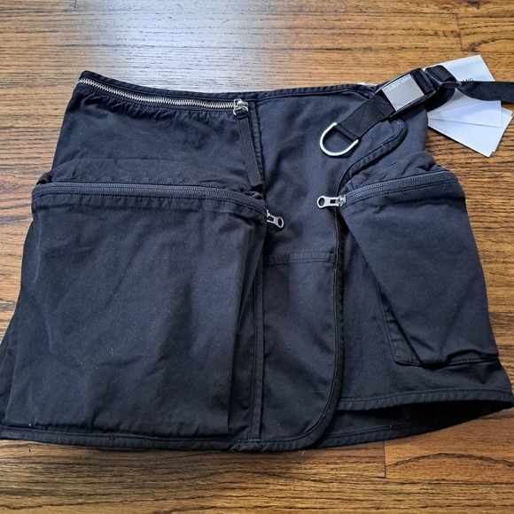 Helmut Lang Black Utility Cargo Mini Skirt Buckle Wrap Techwear NWT 2 - Picture 4 of 15
